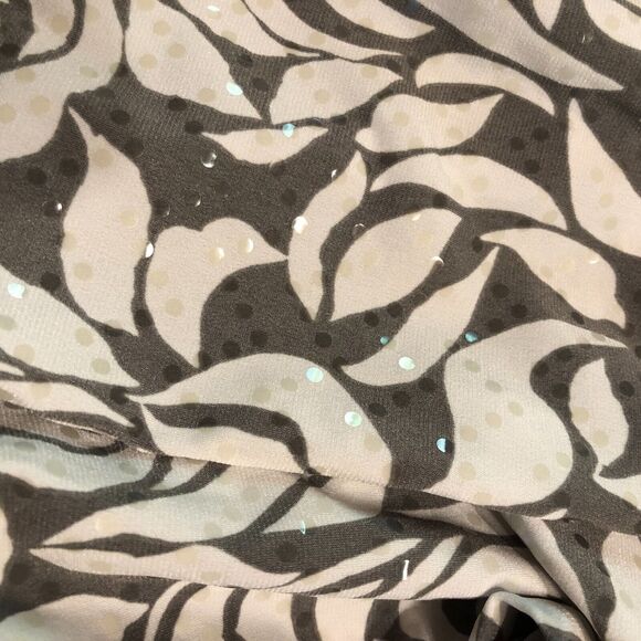 Womens MSK Small Oscar Sequins Floral Halter Style Ruffle Dress Grey & White S - Picture 10 of 12